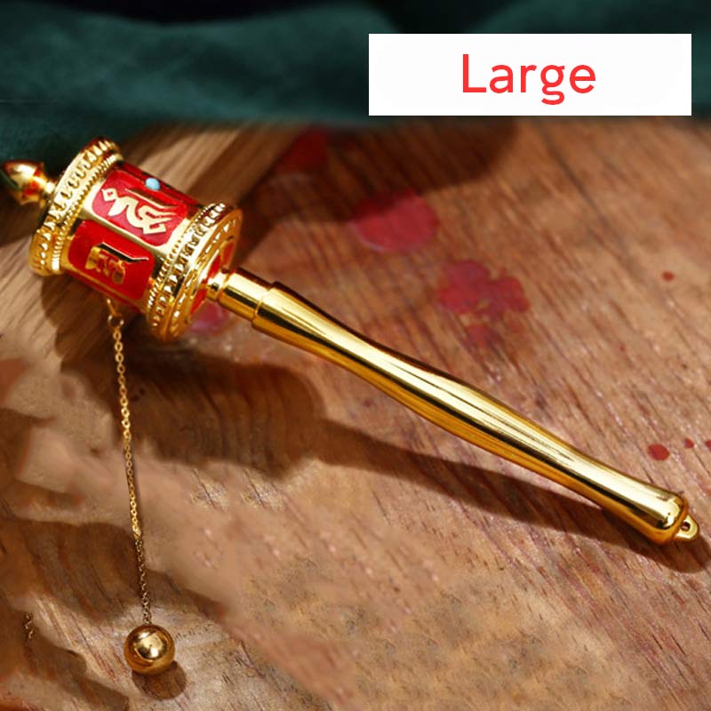 Medium Tibetan Prayer Wheel with Om Mani Padme Hum Mantra
