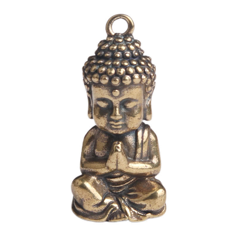 Copper Buddha Compassion Keychain Pendant for Mindfulness