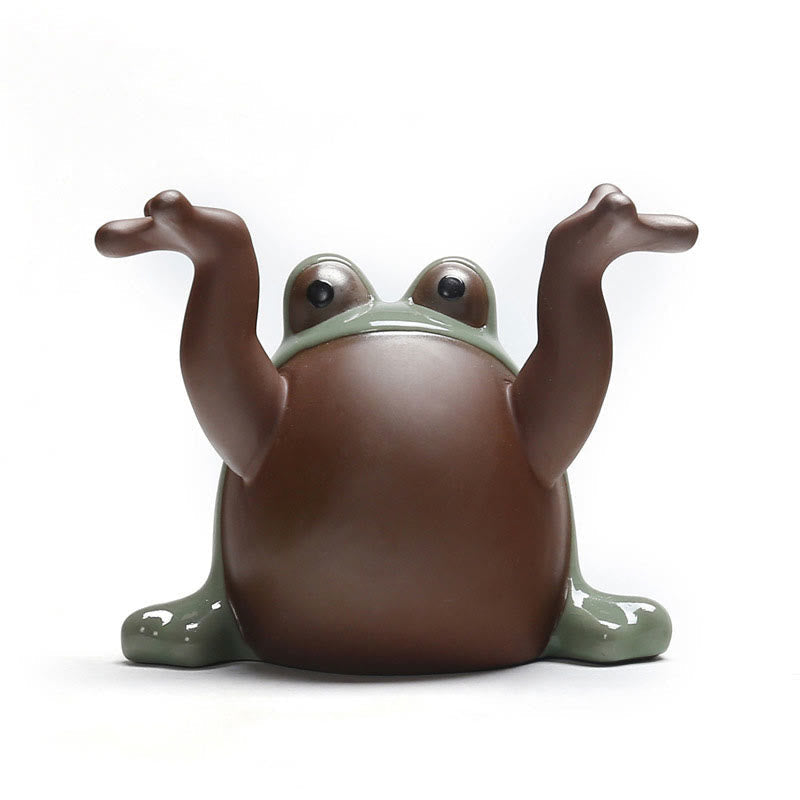 Cute Feng Shui Animal Figurine | Ceramic Lucky Frog Decor