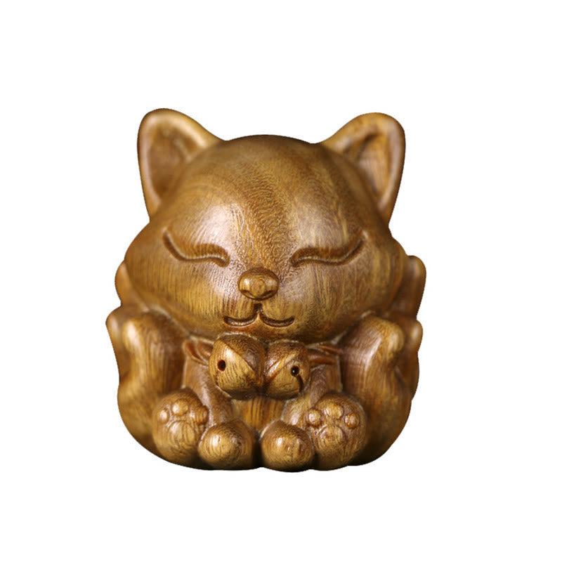 Mini Nine Tailed Fox Zen Blessing Decoration