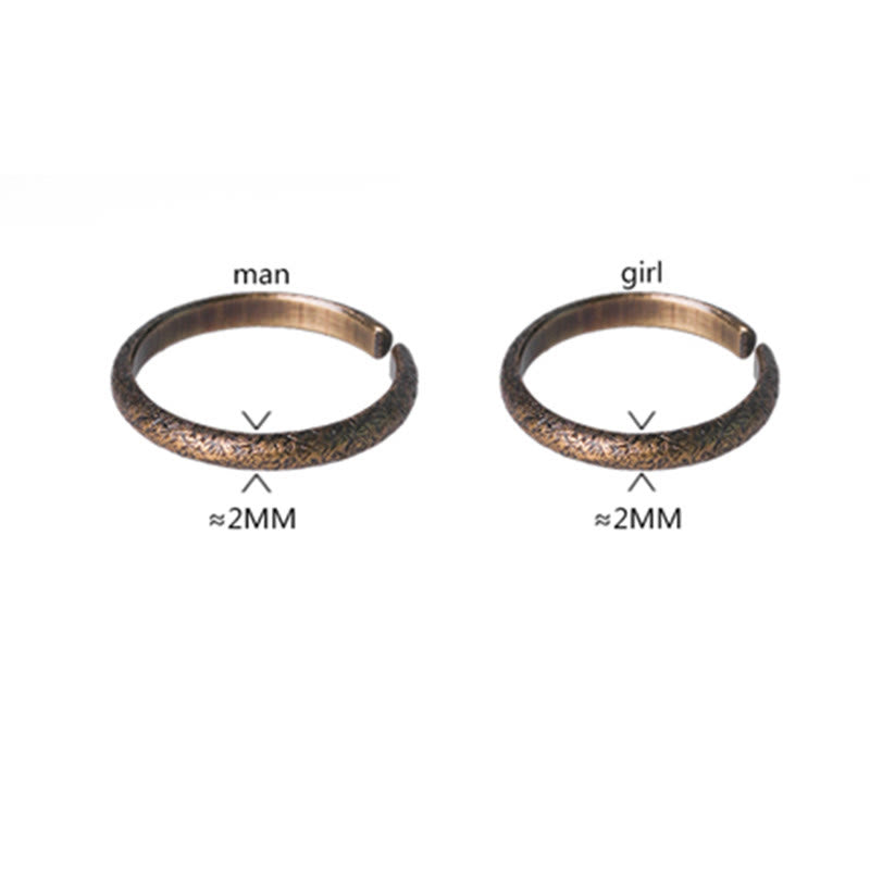 Copper Tibetan Vintage Adjustable Luck Couple Ring