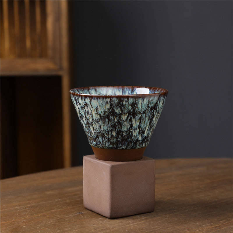 200ml Ceramic Kiln Change Coffee Mug for Zen Decor Rituals