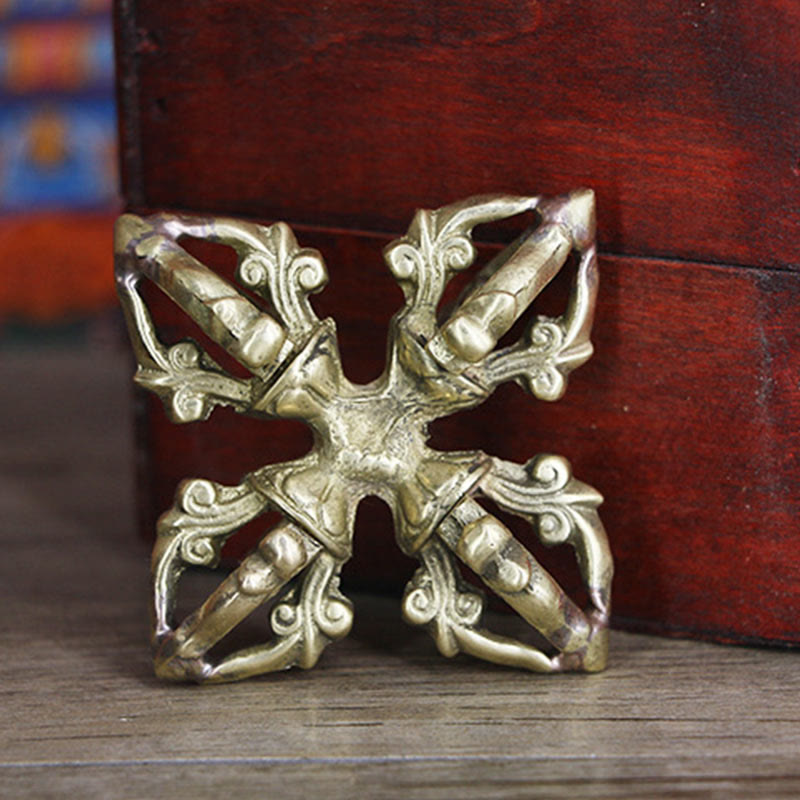 6.7cm Copper Double Dorje Vajra Spiritual Strength Ritual