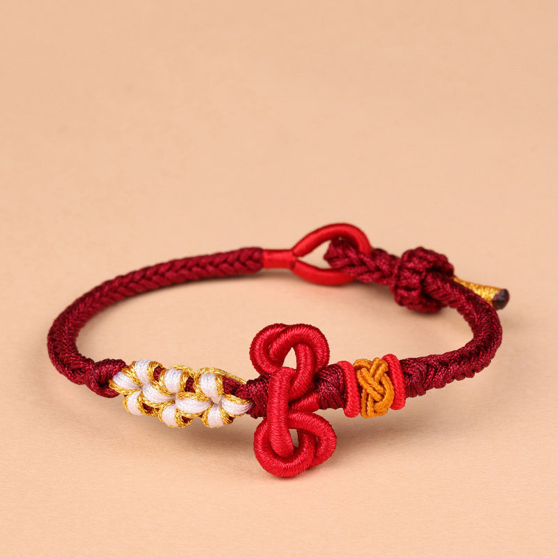 Red String Bracelet with Wenchang Knot | Luck & Strength