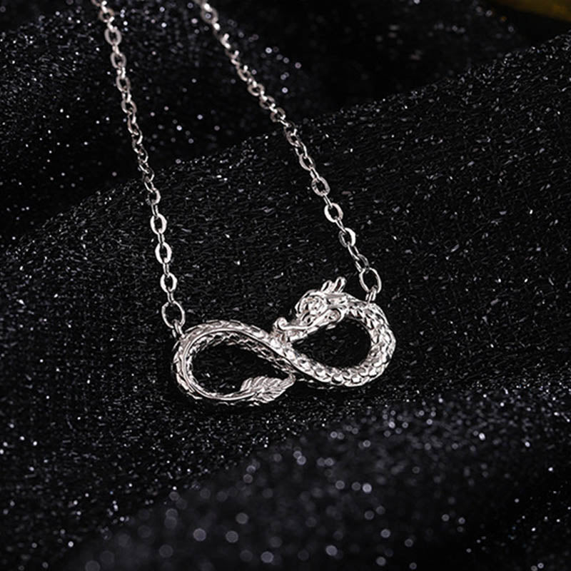 999 Sterling Silver Dragon Necklace | Endless Knot Success