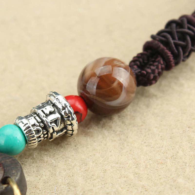 Ebony Five God of Wealth Spiritual Necklace Pendant