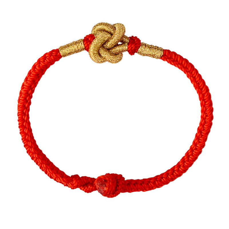 Red String Luck Strength Bracelet | Handmade Chinese Knotting