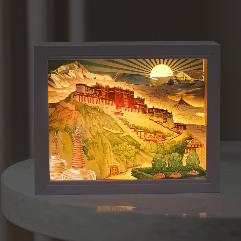 Potala Palace Paper LED Zen Decor Lamp