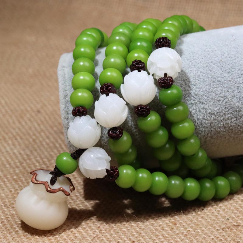 7mm Bodhi Seed 108 Beads Mala Wisdom Bracelet