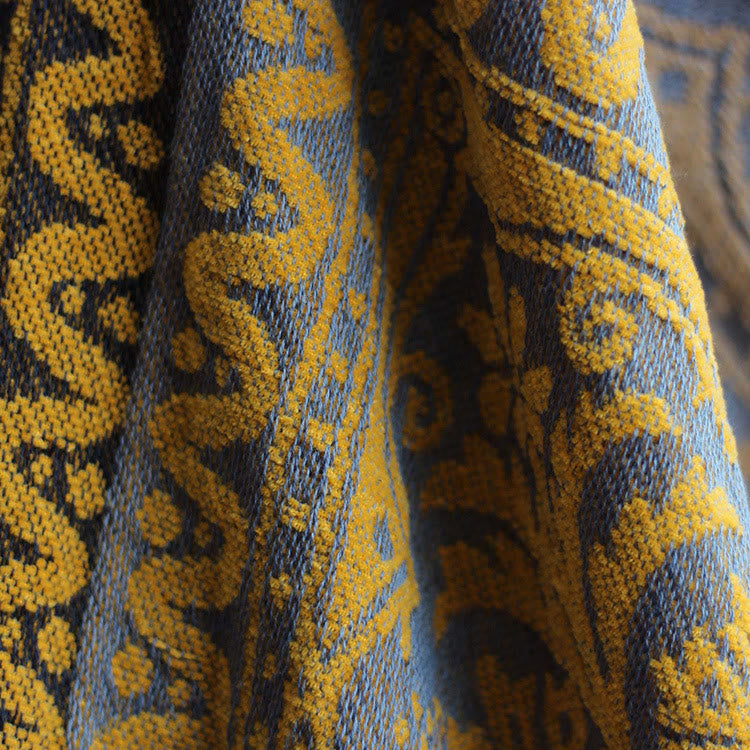 150x190cm Tibetan Blanket Colorful Flower Pattern Cozy Throw