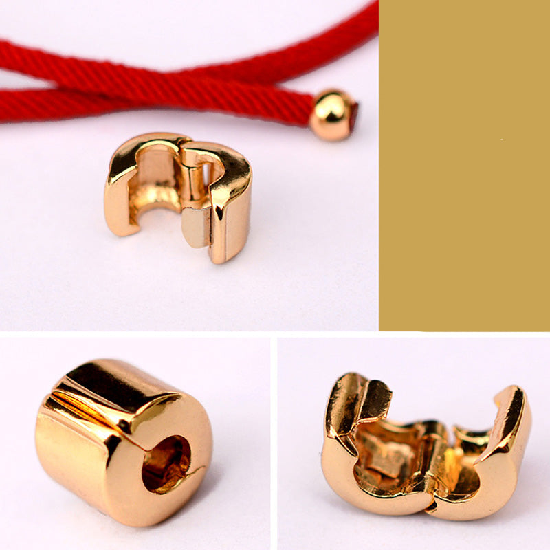 24K Gold-Plated Pixiu Luck Red String Bracelet