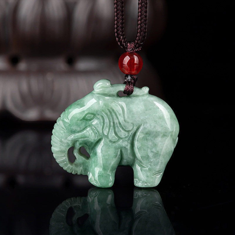 Jade Elephant Necklace | Strength, Luck & Prosperity Pendant