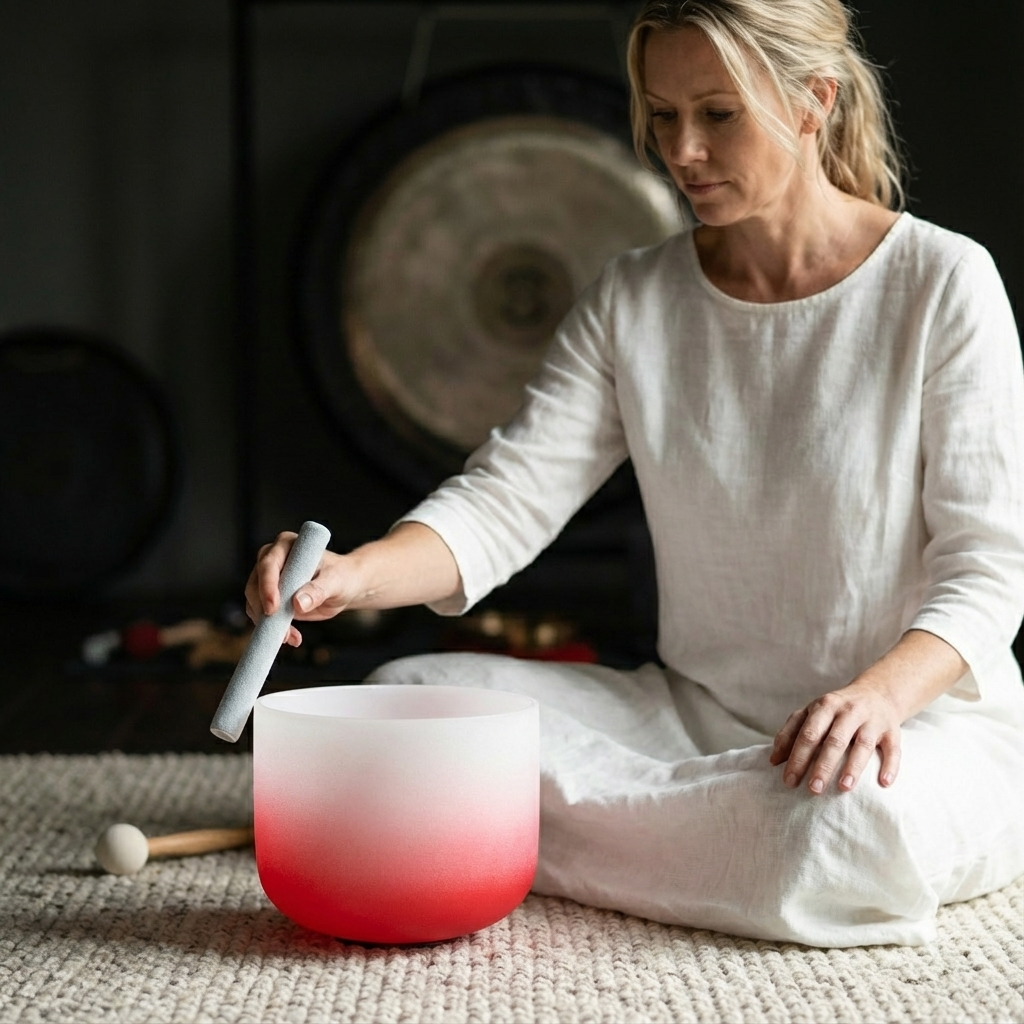 Crystal Singing Bowl - Root Chakra C Note Meditation Bowl