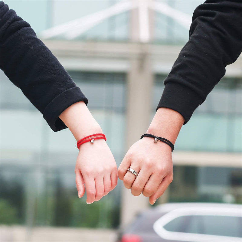 Magnetic Couple Red String Bracelets | Protection & Strength