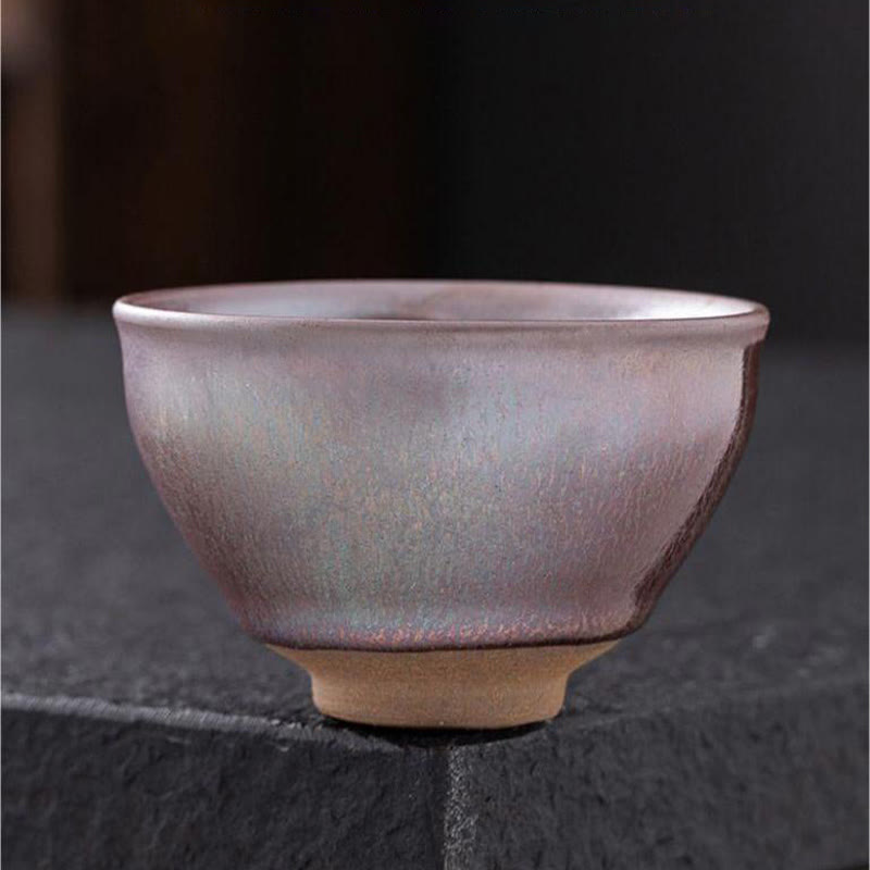 Chinese Pink Gold Jianzhan Porcelain Tea Cup 135ml