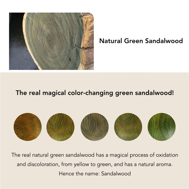 Green Sandalwood Lotus Soothing Bracelet for Tranquility & Peace