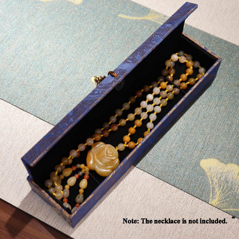 Blue Jewelry Storage Box for Spiritual Malas & Necklaces