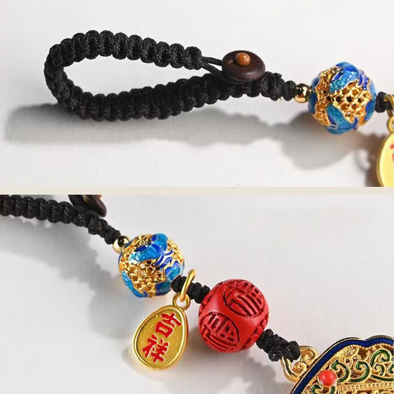 Blessing Fu Character Ruyi Charm Key Chain | Spiritual Jewelry