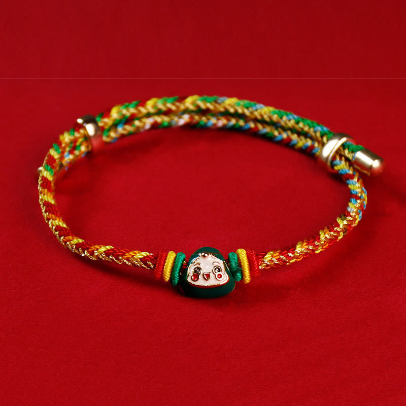 Colorful Rope Fu Character Luck Handmade Bracelet