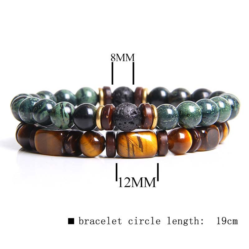 8mm Tiger Eye Emperor Stone Healing Bracelet for Meditation