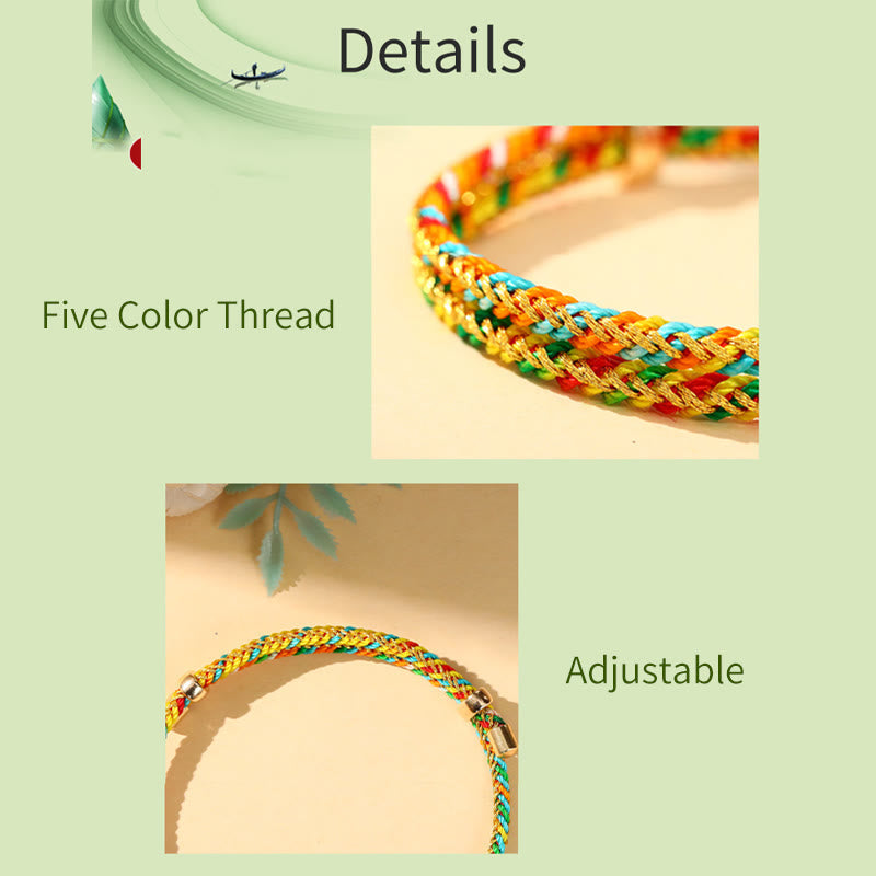 Colorful Rope Zongzi Pattern Luck Bracelet for Adults & Children
