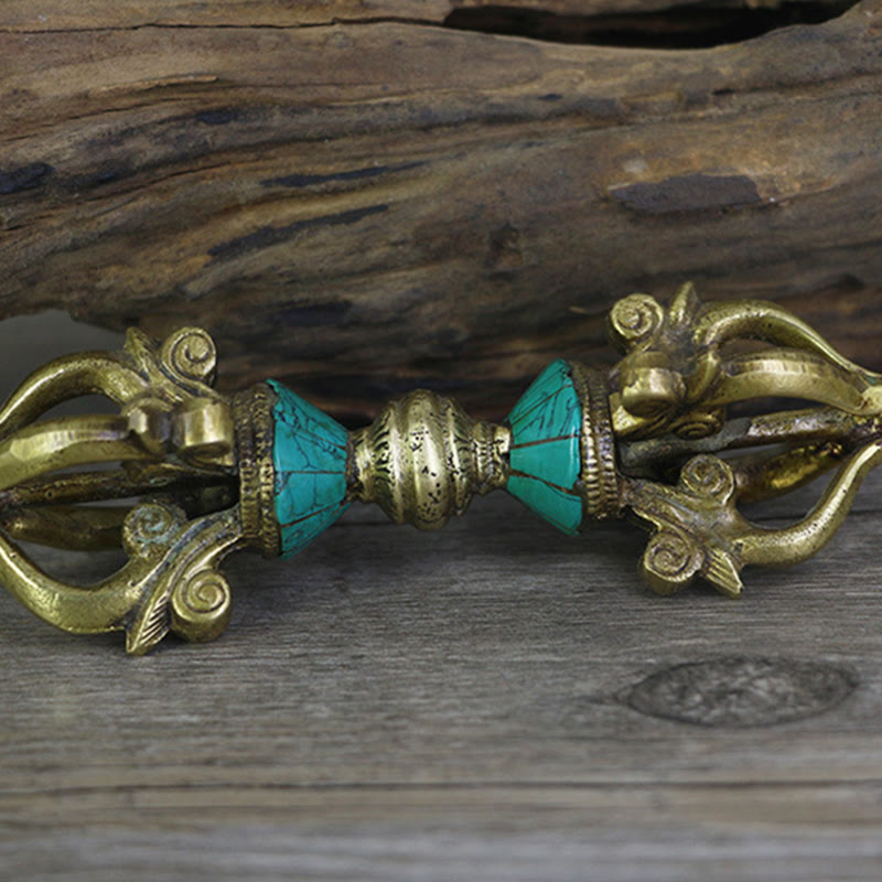 Handcrafted Copper Tibetan Five Prong Vajra Dorje for Enlightenment