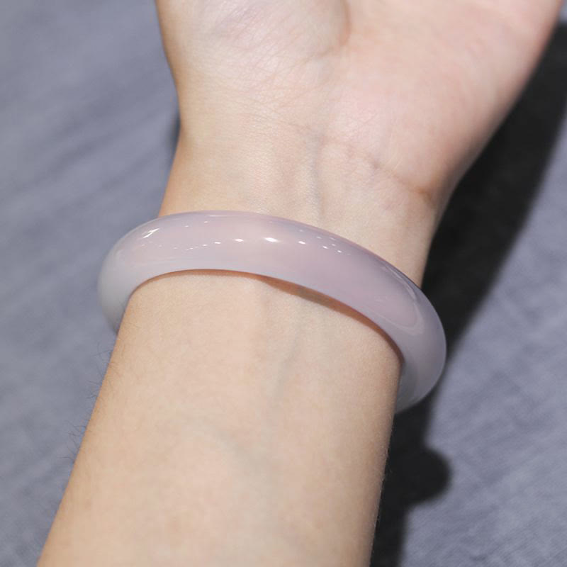 Purple Jade Protection Bracelet Bangle 55-56mm Calm Soothing