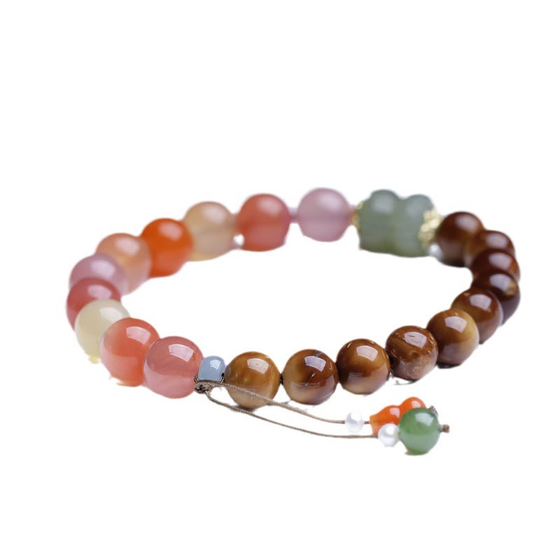 8mm Kuka Seed Yanyuan Agate Hetian Jade Protection Bracelet