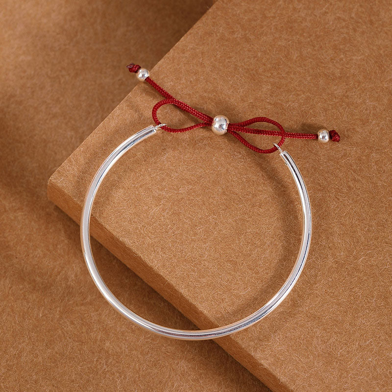 925 Sterling Silver Red String Healing Knot Bracelet for Spiritual Protection