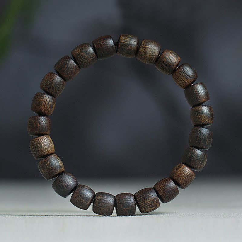Bai Qinan Agarwood Meditation Bracelet for Strength 17cm