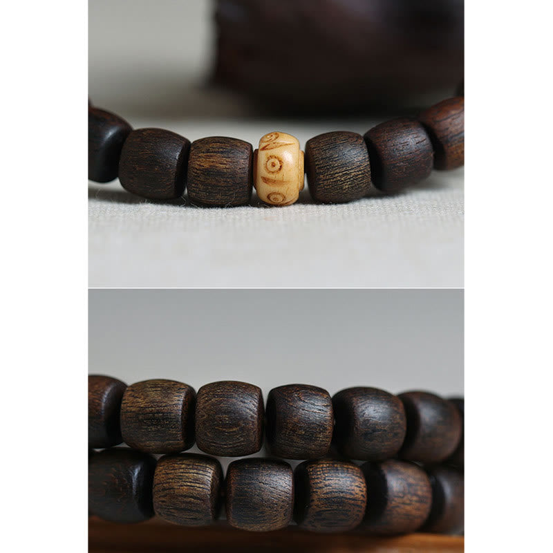 Bai Qinan Agarwood Meditation Bracelet for Strength 17cm