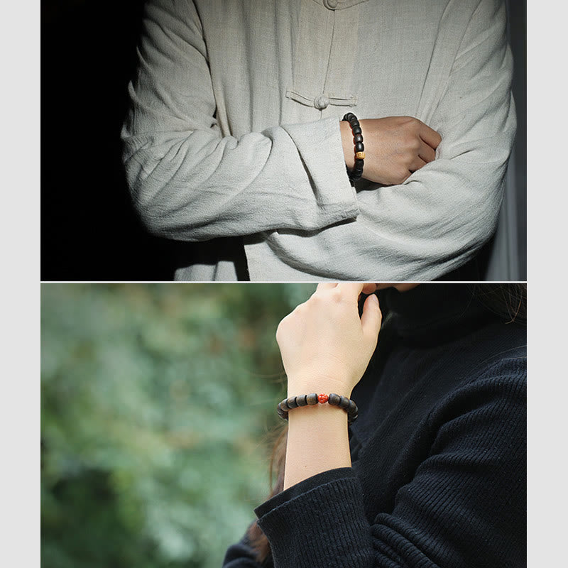 Bai Qinan Agarwood Meditation Bracelet for Strength 17cm