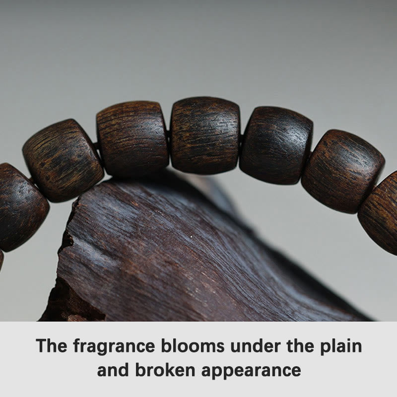 Bai Qinan Agarwood Meditation Bracelet for Strength 17cm