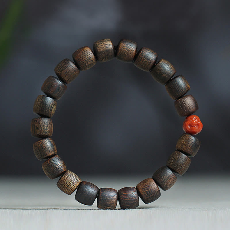 Bai Qinan Agarwood Meditation Bracelet for Strength 17cm