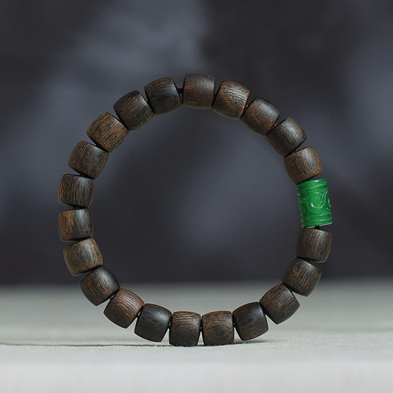 Bai Qinan Agarwood Meditation Bracelet for Strength 17cm