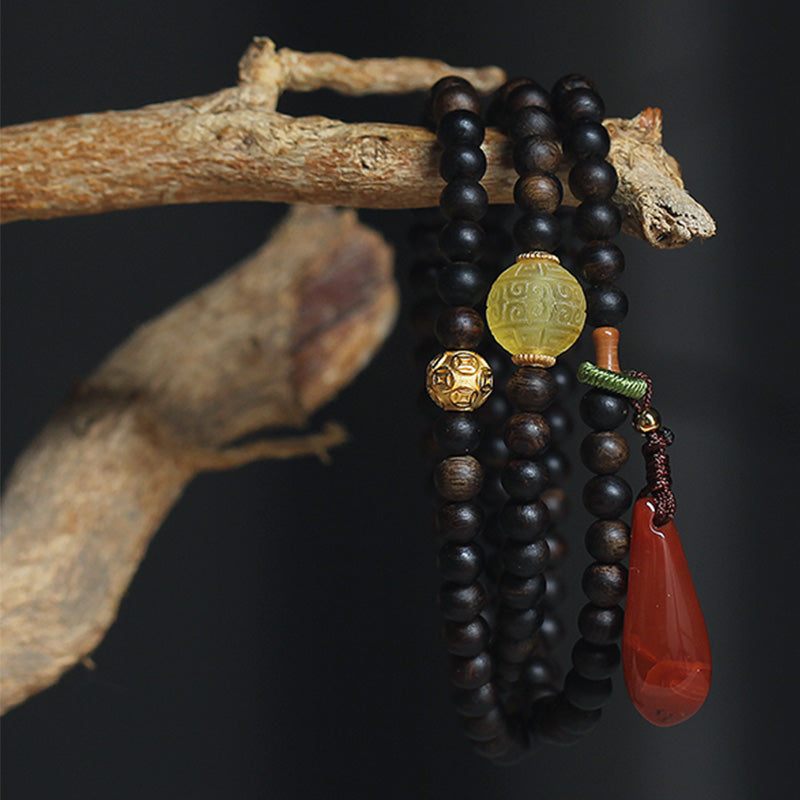 Balance Agarwood Wood Mala Bracelet | 5mm Meditation Beads