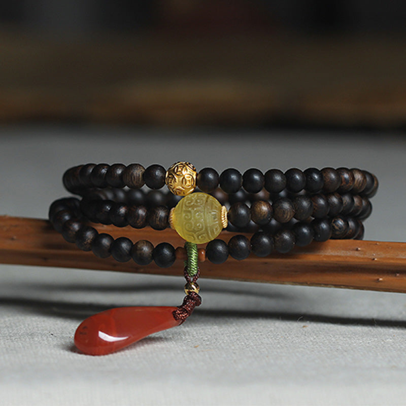 Balance Agarwood Wood Mala Bracelet | 5mm Meditation Beads