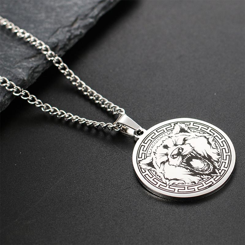 Titanium Steel Spiritual Protection Pendant Necklace Unisex
