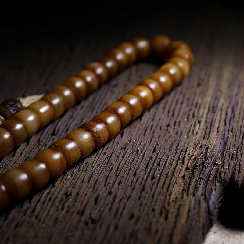 10mm Yak Bone Wrist Mala for Strength, Balance & Protection