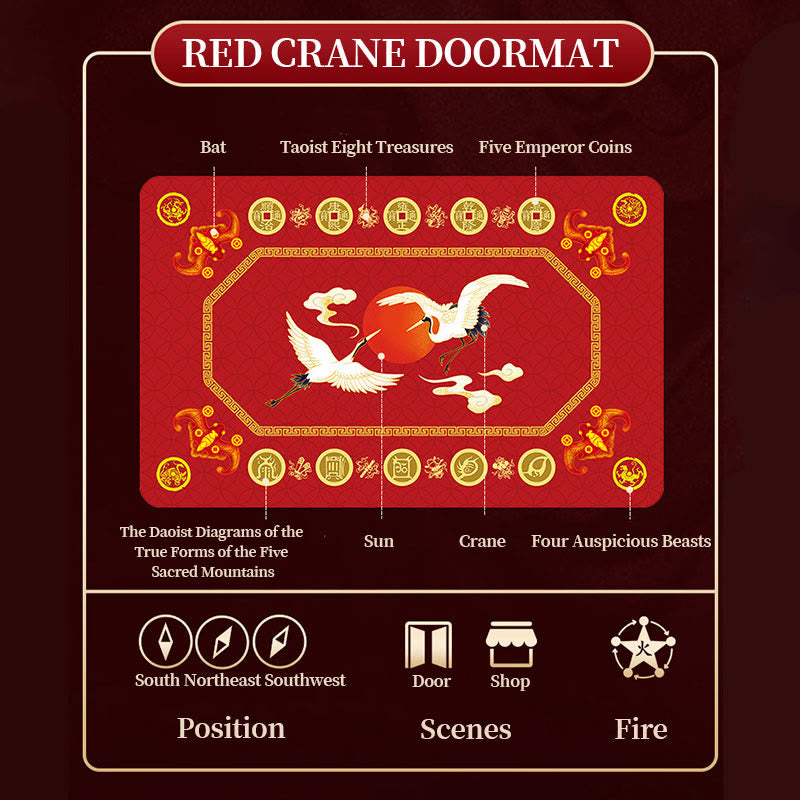 Five Elements Feng Shui Doormat for Zen Decor 50x80cm