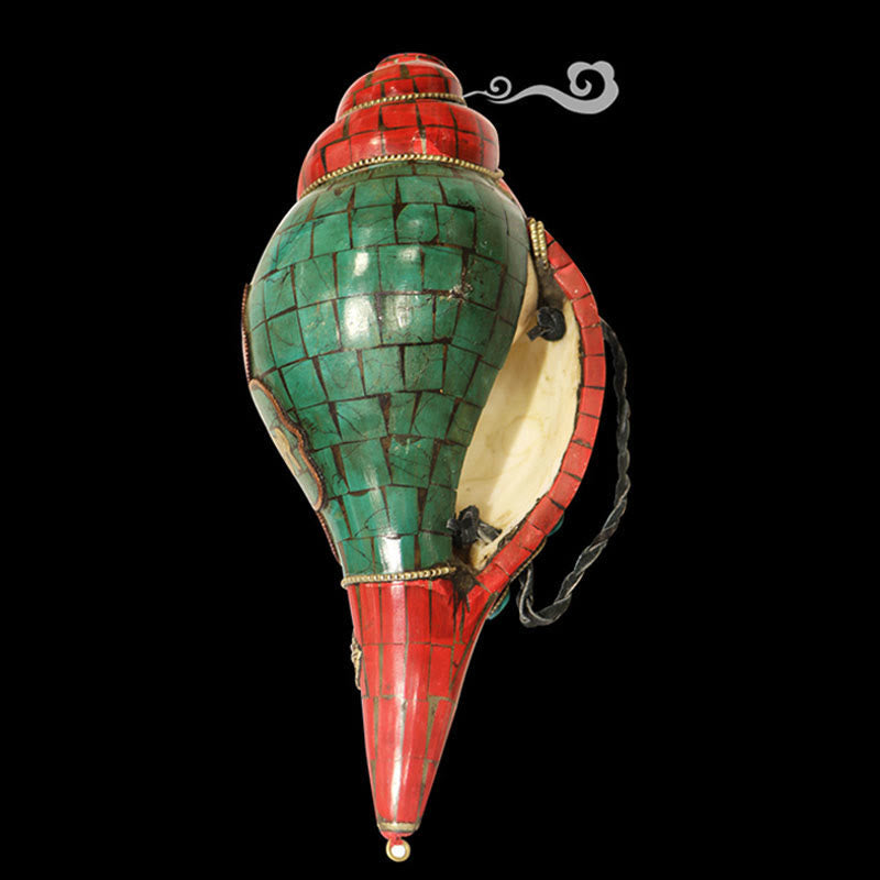 Tibetan Handmade Shankha Conch Shell 23cm | Zen Decor