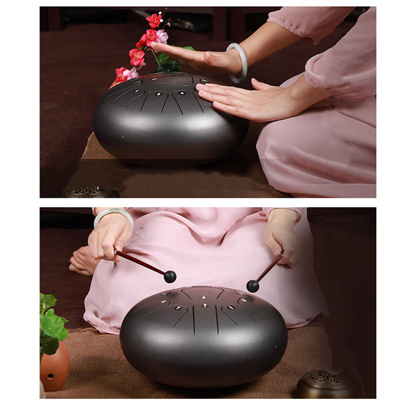 11-Note 8 Inch Steel Tongue Drum for Meditation & Mindfulness
