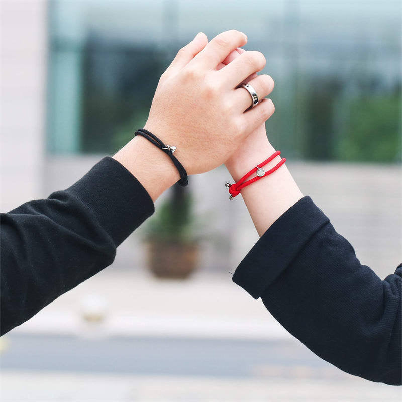 Magnetic Couple Red String Bracelets | Protection & Strength