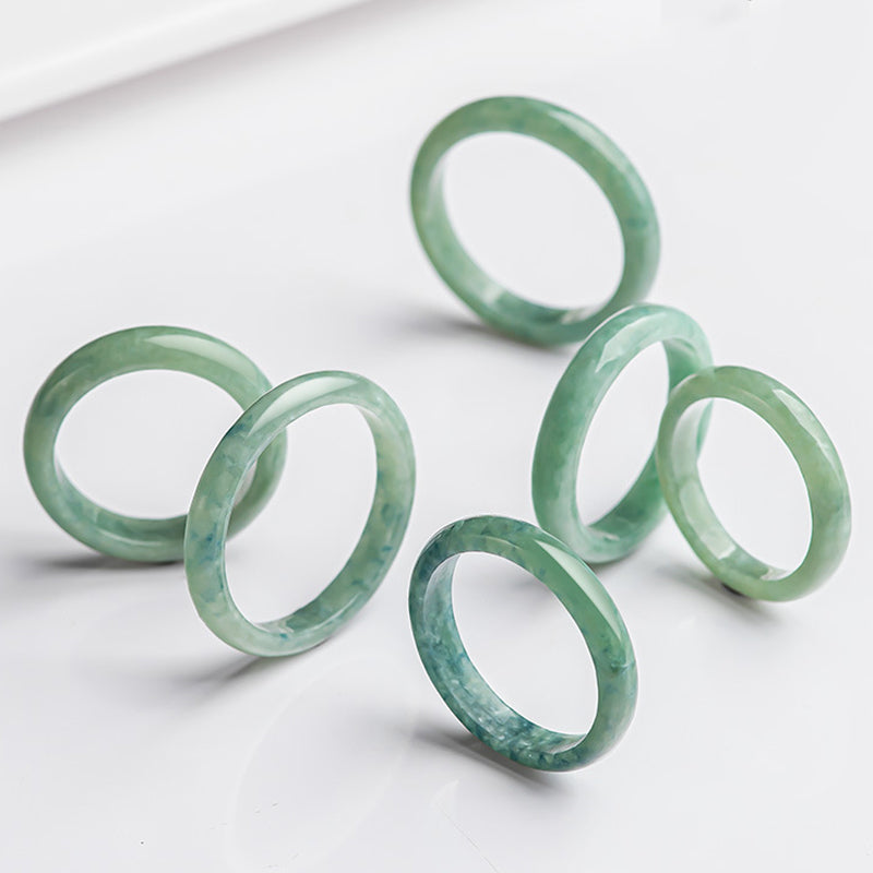 Natural Jade Prosperity and Abundance Ring | Sizes 16-21mm