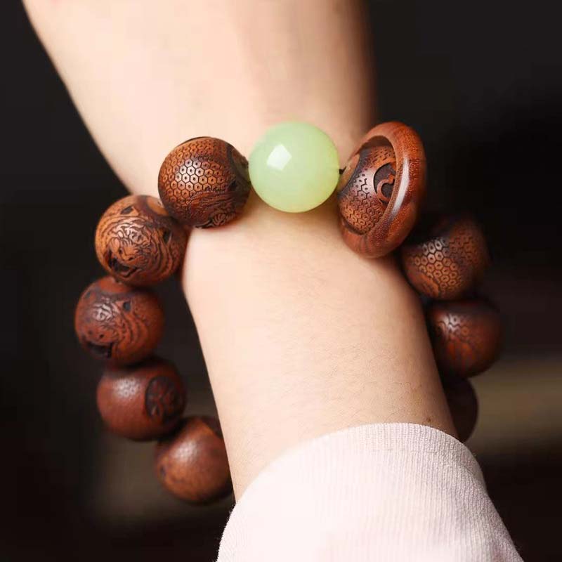20mm Rosewood Tiger Protection Bracelet | Chinese Zodiac