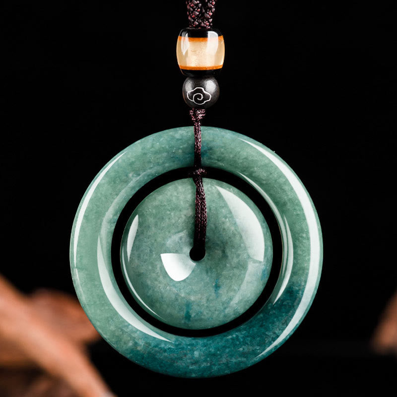 Jade Peace Buckle Necklace | Luck & Prosperity Pendant