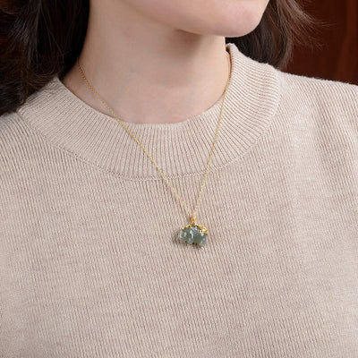 Jade Necklace with Sterling Silver Elephant Pendant for Prosperity