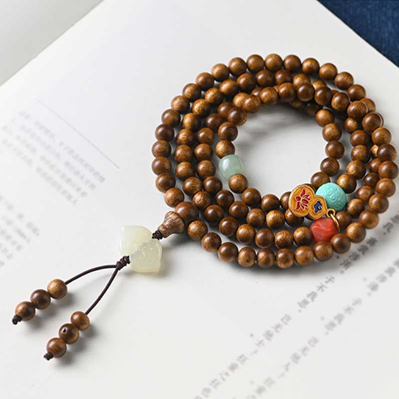 6mm Rosewood Protection Calm Bracelet Mala