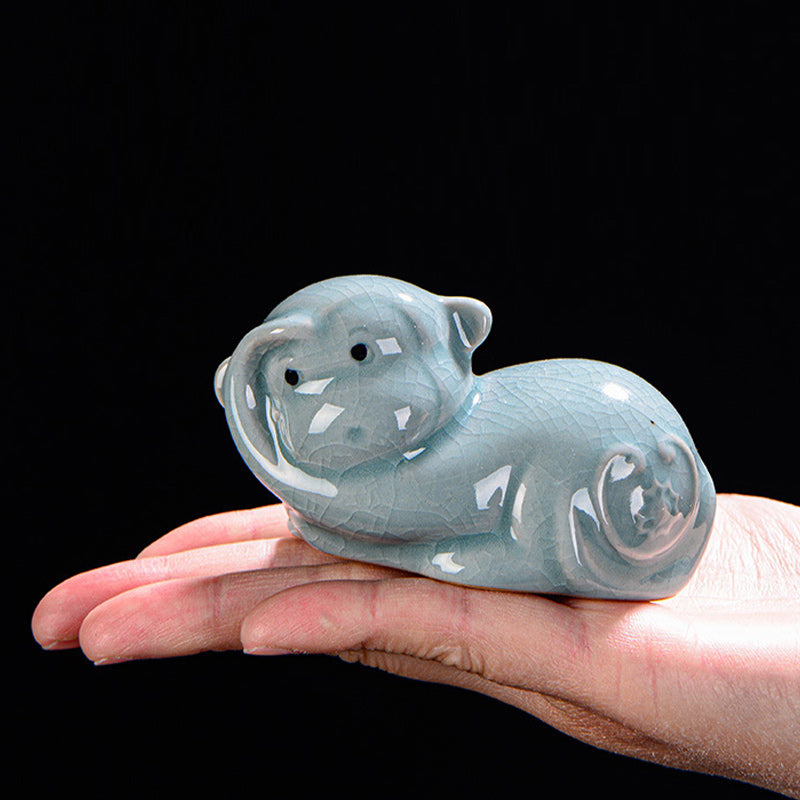 Chinese Zodiac Ceramic Tea Pet for Wealth & Prosperity