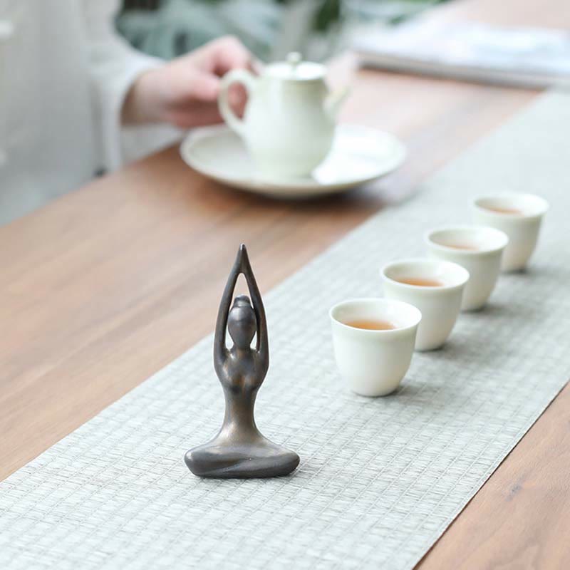 Ceramic Buddha Statue | Abstract Yoga Meditation Sculpture